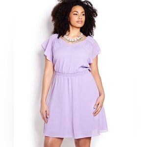 Michel Studio Purple Dress